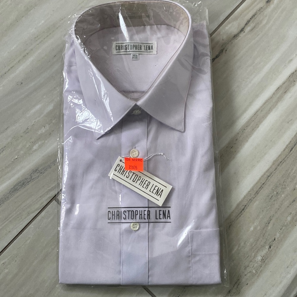 Christopher Lena Mens Dress Shirt - BRAND NEW IN BAG - 16.5 34/35